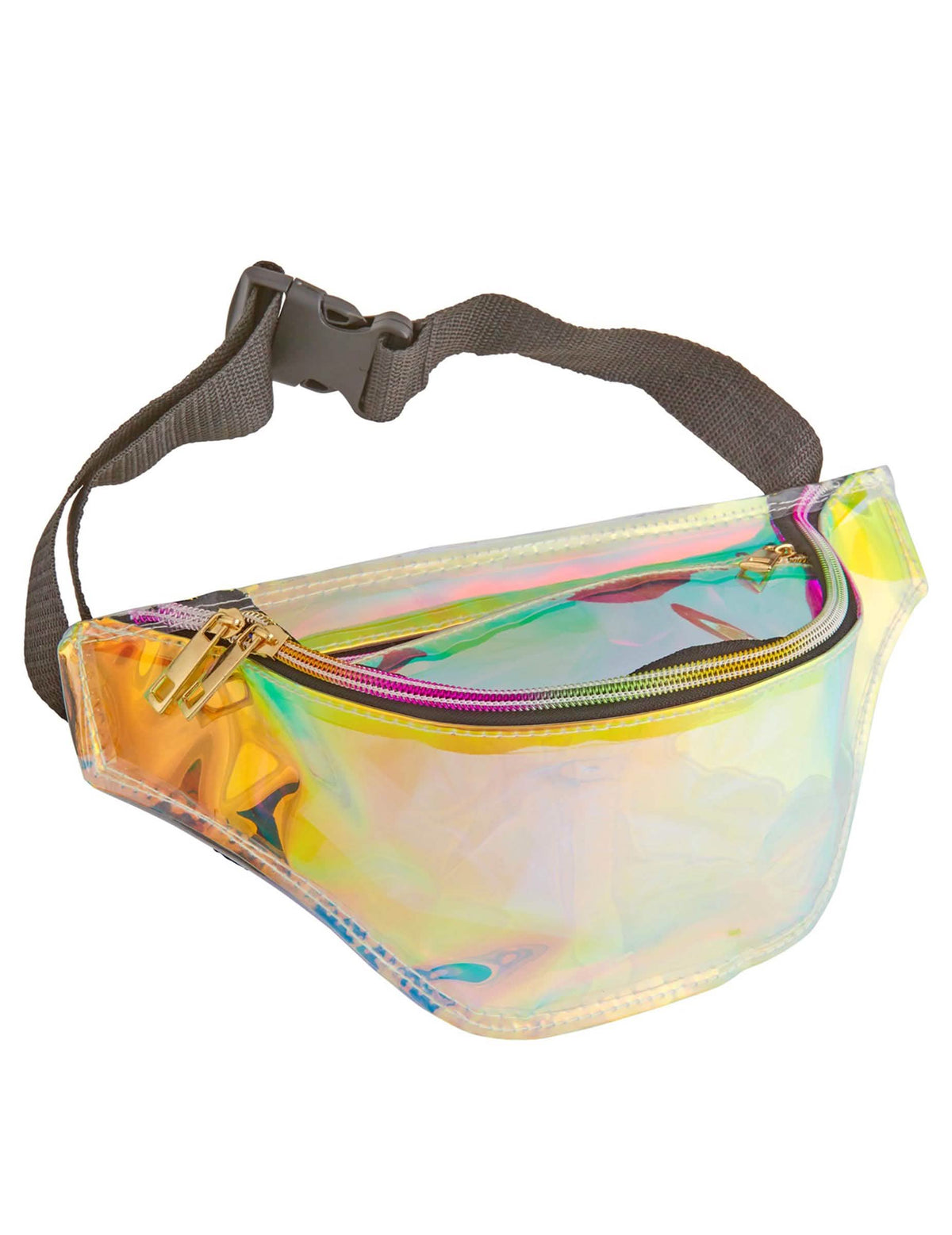 Geantă banană holografică anii 80 pentru adult iridescentă multicoloră