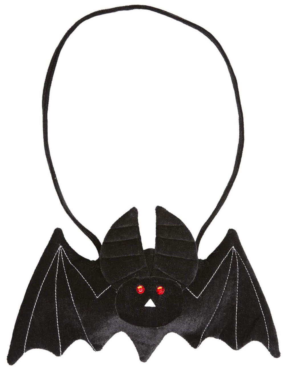 Sac de halloween în formă de liliac pentru adult negru cu ochi roșii