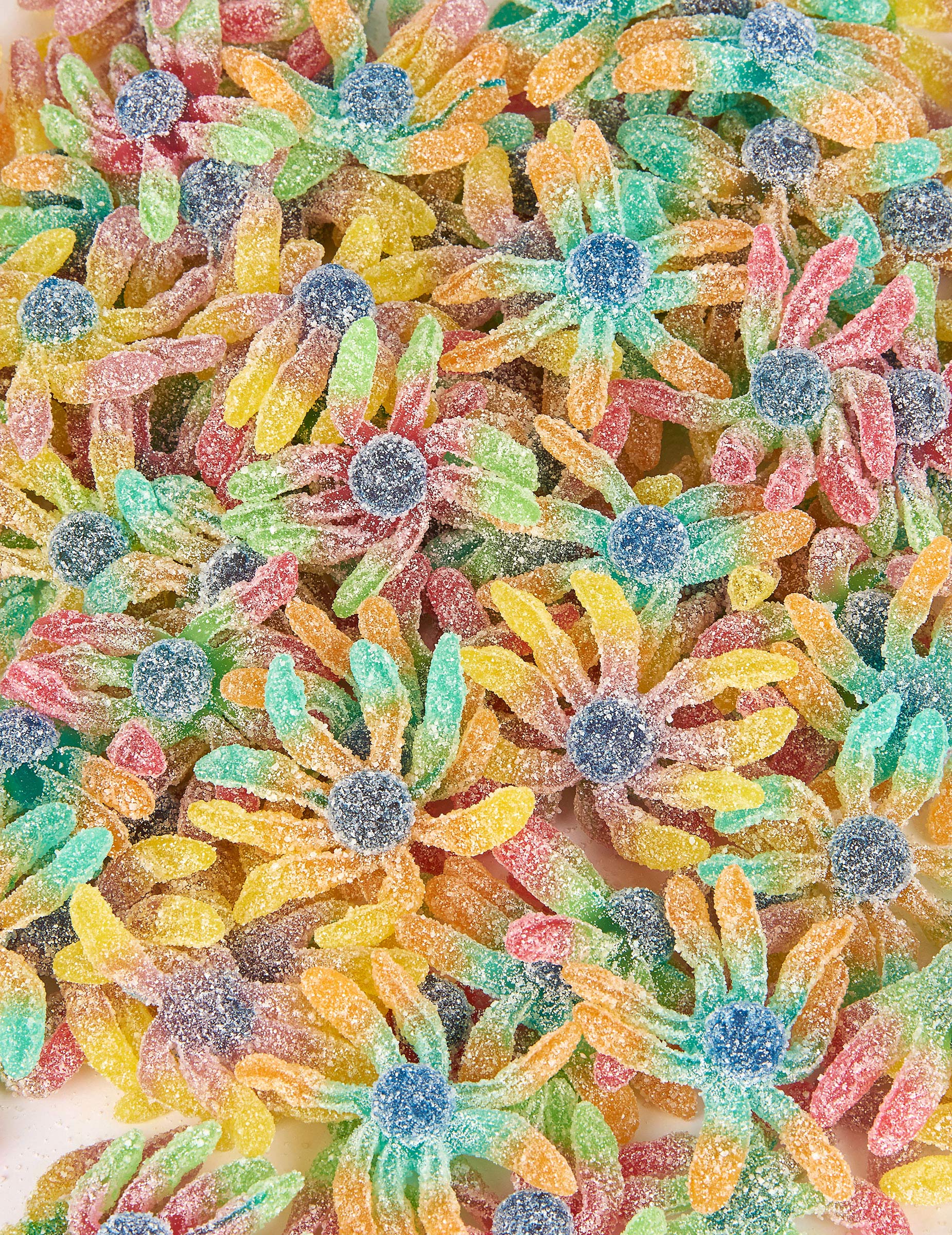 Bonbons poulpes multicolores acidulés