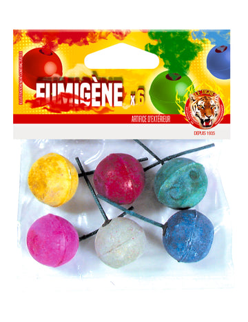 Sachet de 6 boules fumigènes