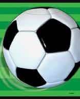 Genți de petrecere din plastic cu fotbal pentru copii, alb și negru pe fundal verde