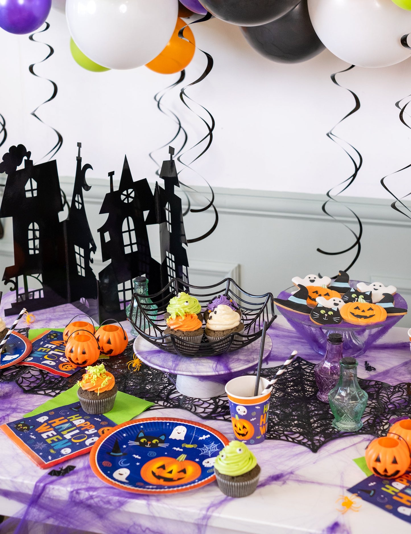 Spider Canvas Bowl 27 cm Halloween