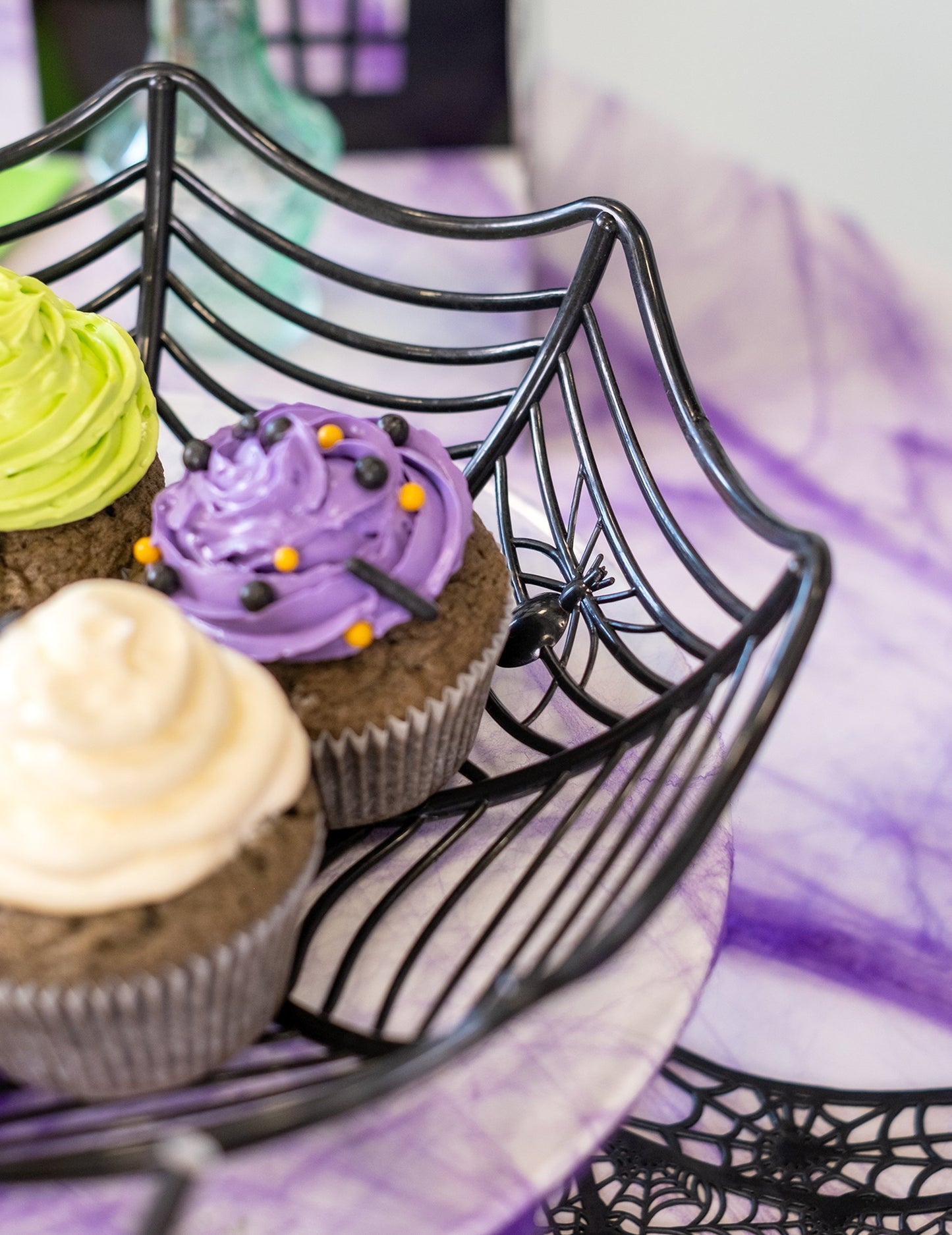 Spider Canvas Bowl 27 cm Halloween