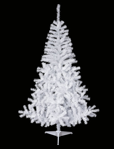 Sapin artificiel enneigé blanc réaliste sur pied
