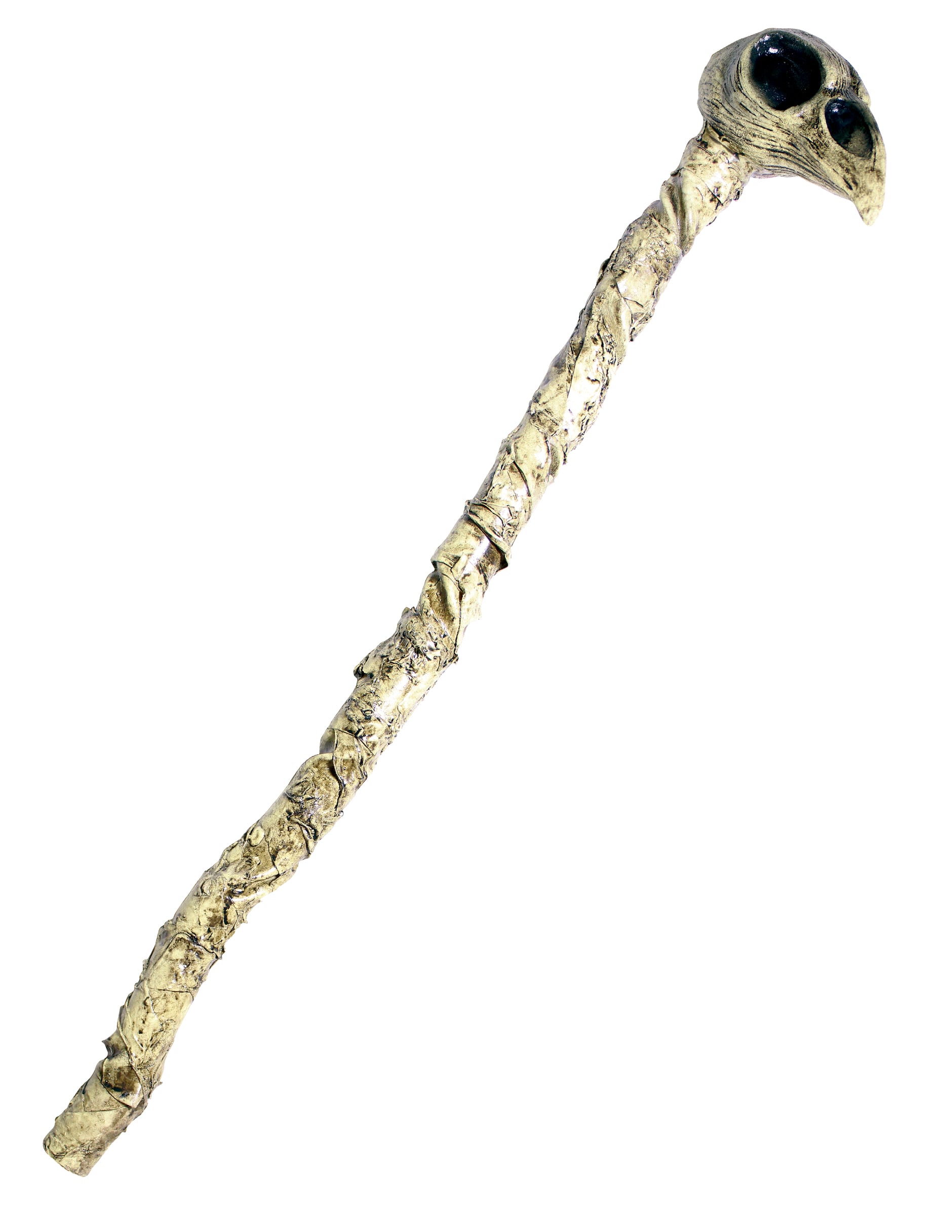 Sceptre crâne corbeau médecin de la peste pour adulte beige aspect os vieilli
