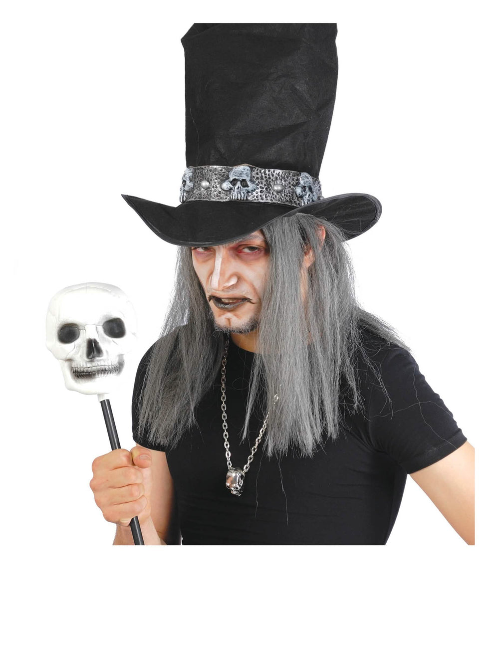 Prim-plan pe craniul sceptrului craniu de halloween