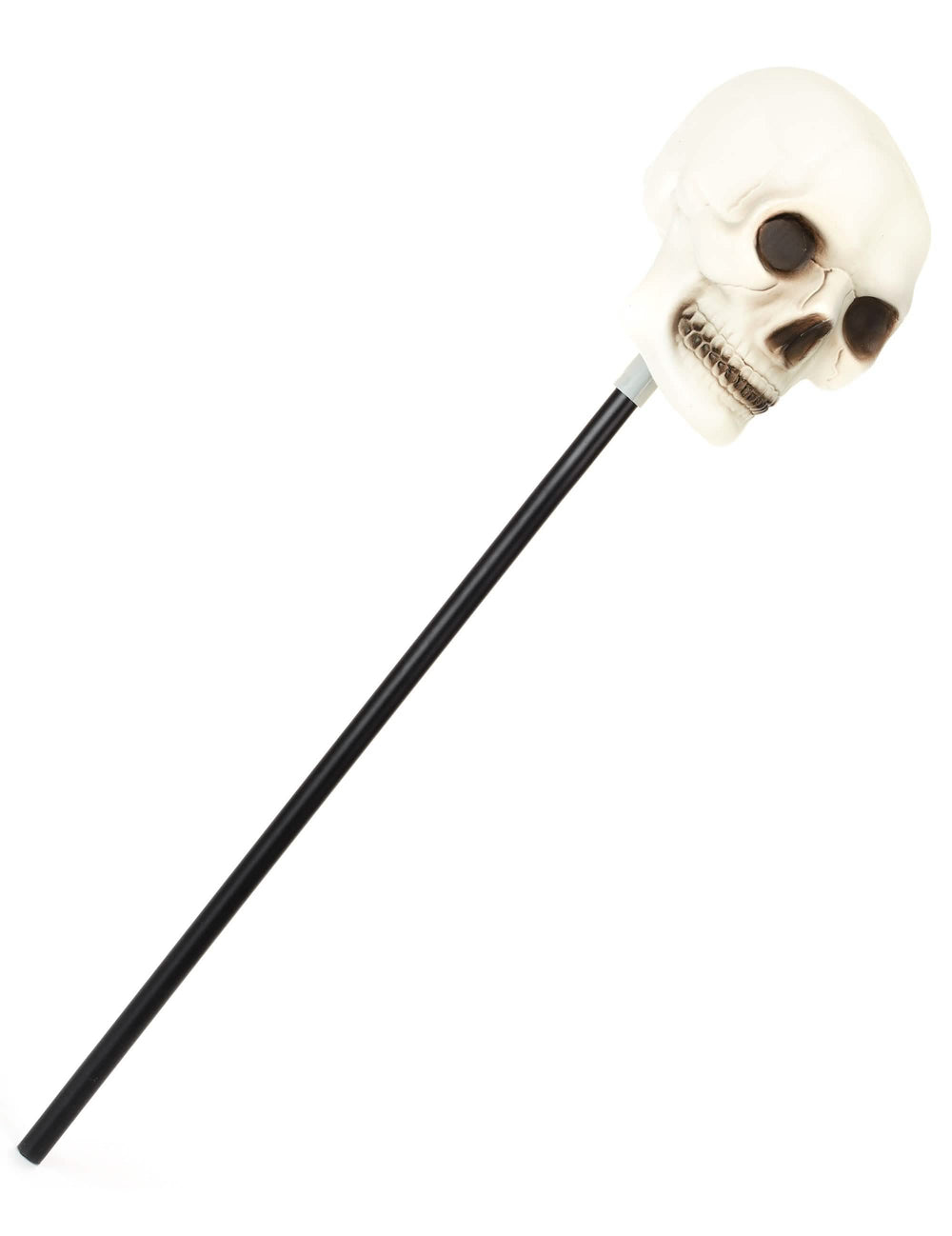 Sceptru cap de mort halloween pentru adult alb și negru