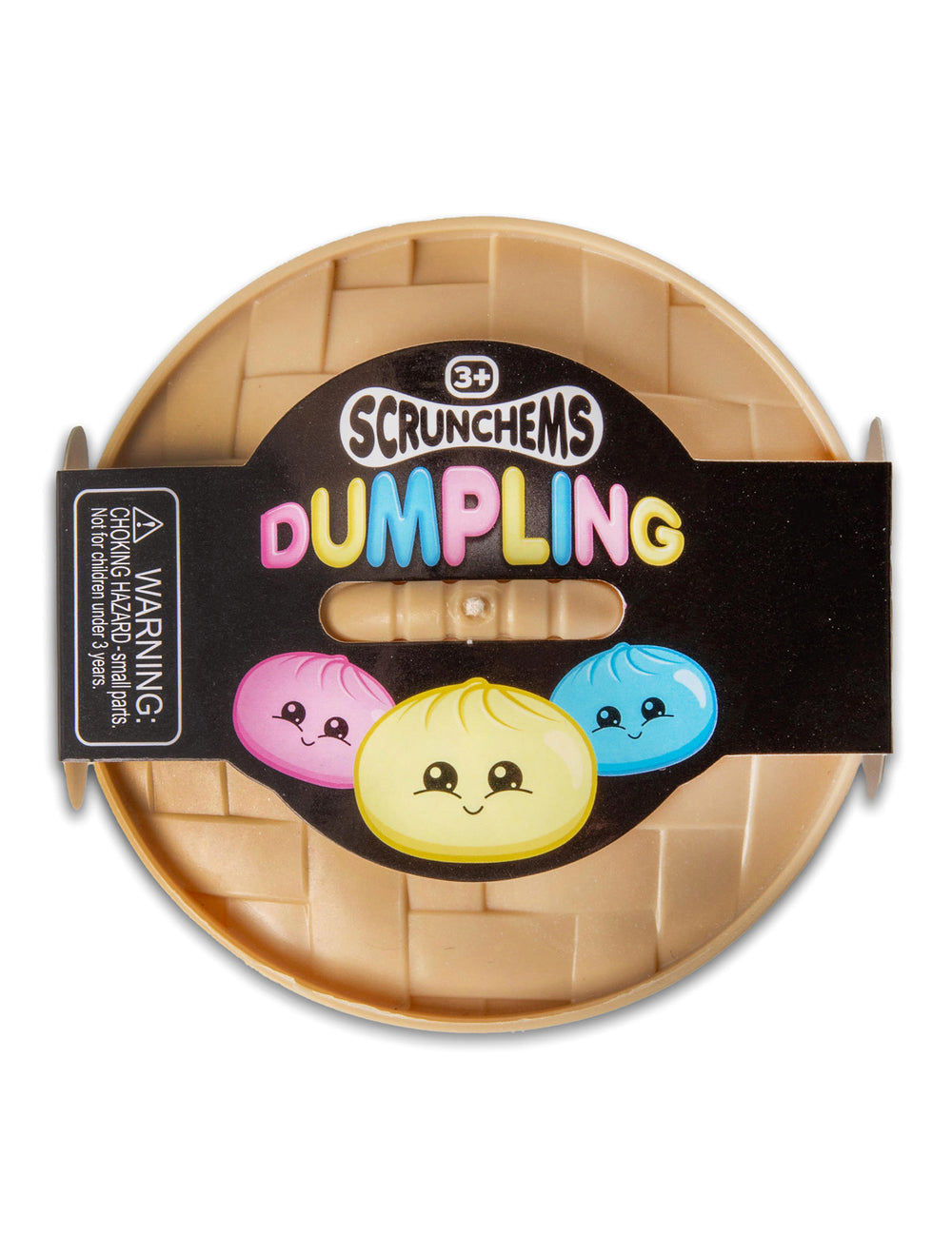 Vue de dessus du couvercle du panier vapeur de la balle anti stress Scrunchems Bao