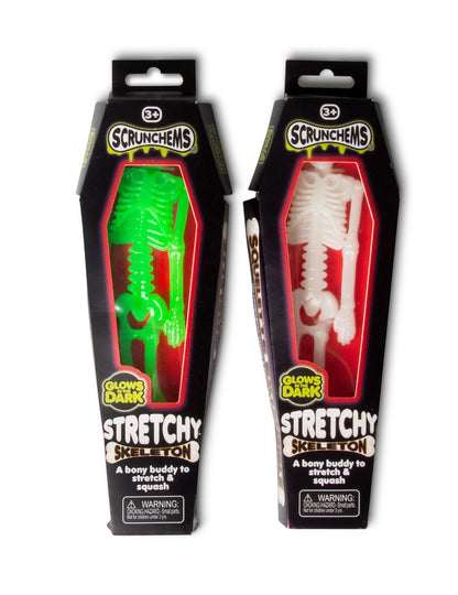 Jucărie schelet elastică Scrunchems, care strălucește în întuneric