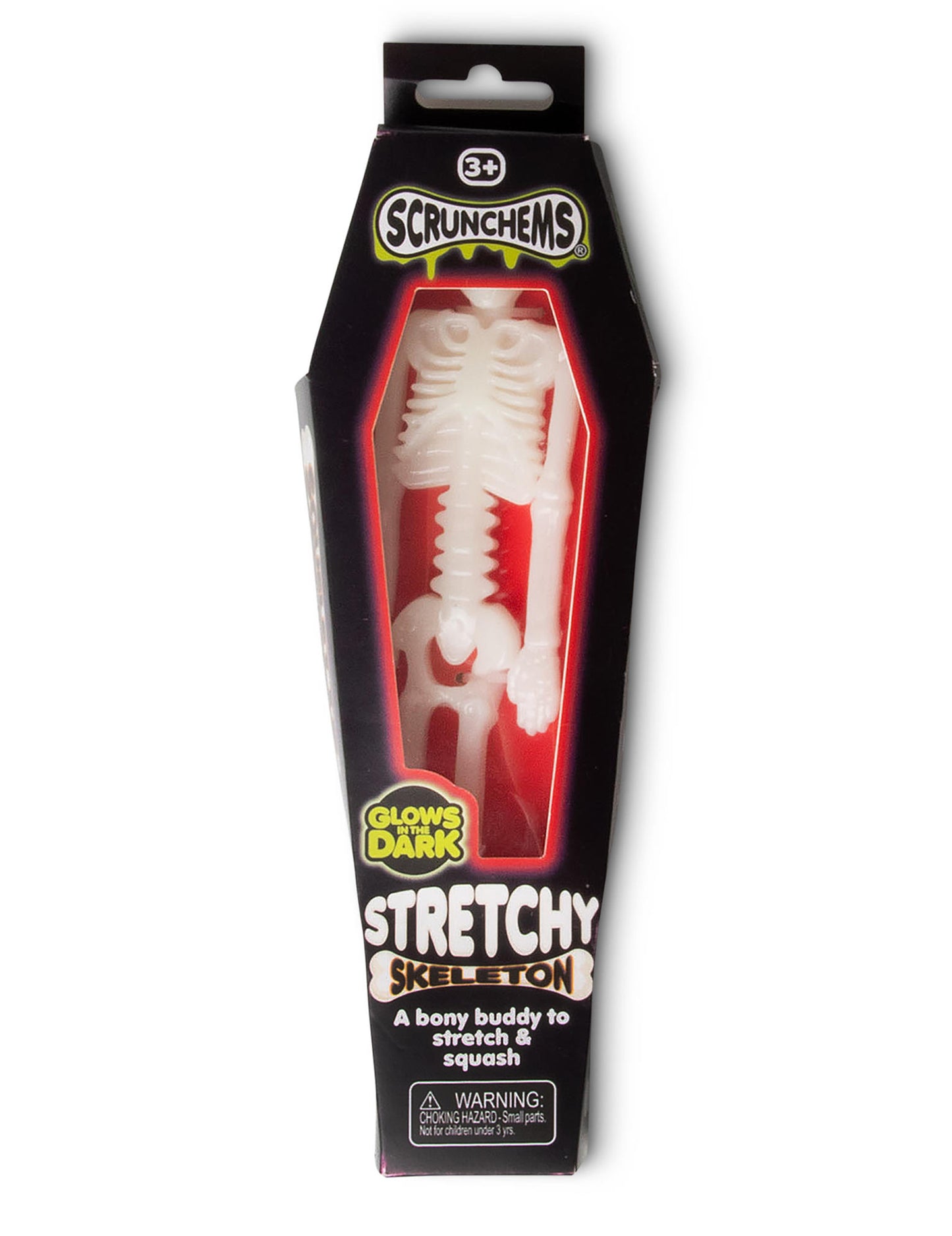 Jucărie schelet elastică Scrunchems, care strălucește în întuneric