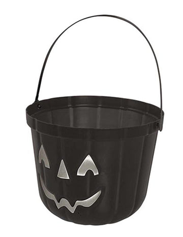Seau citrouille noir 20 cm
