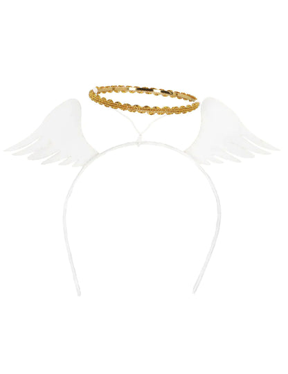 Serre-tête ailes et auréole d'ange dorés adulte