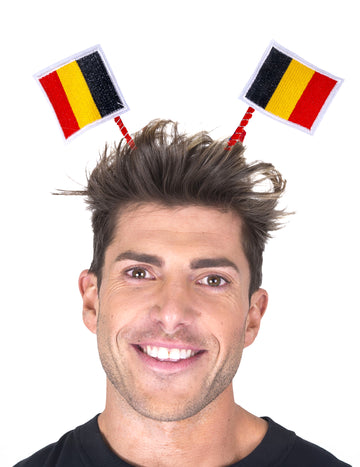 Bentiță suporter cu steaguri Belgia pentru adulți 