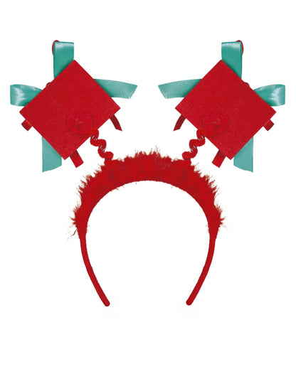 Détail des cadeaux sur ressorts du serre-tête cadeaux de Noël pour adulte