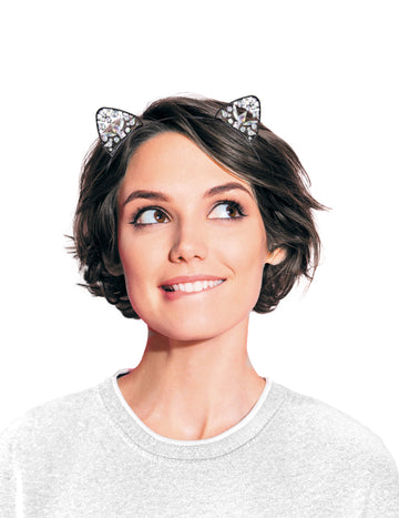 Bandă de păr luxoasă cu strasuri pentru pisici, pentru adulți