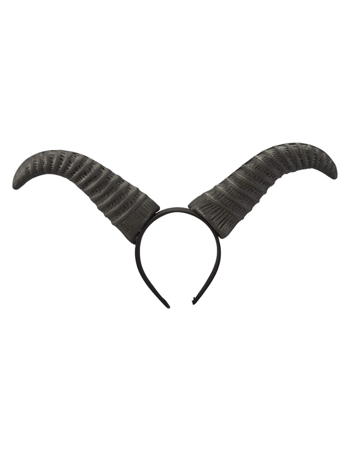 Vue de face du serre-tête cornes sorcière pour adulte
