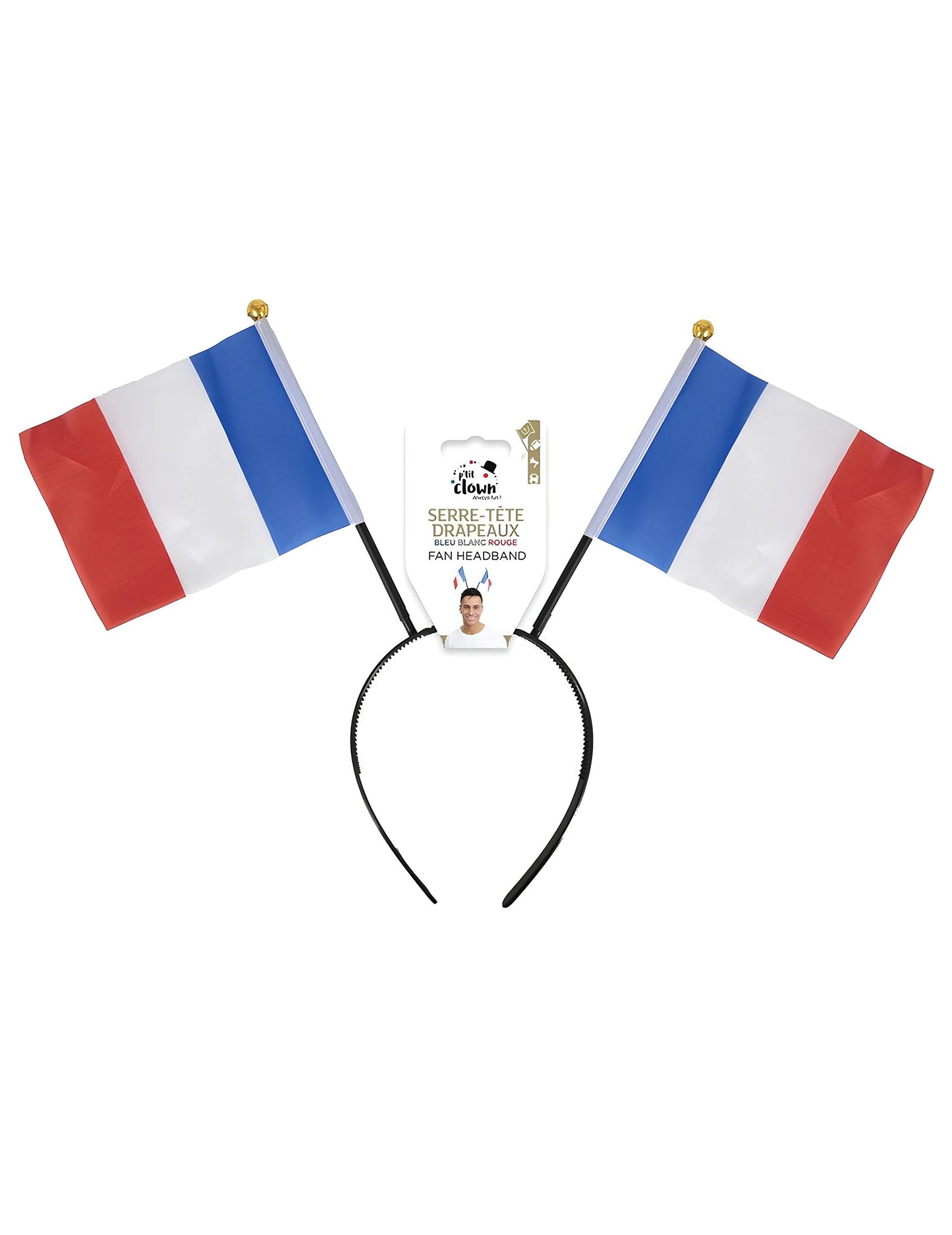 Bentiță cu stegulețe franțuzești pentru adulți 