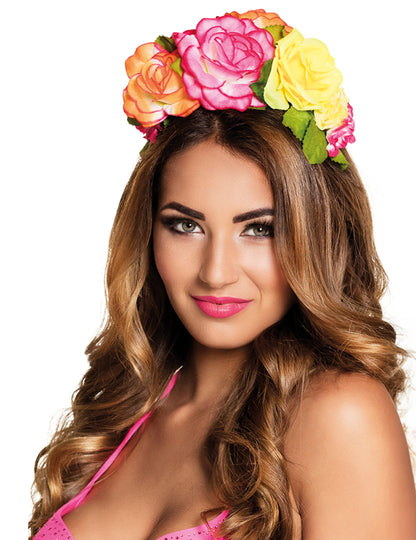 Femeie colorată cu flori de flori