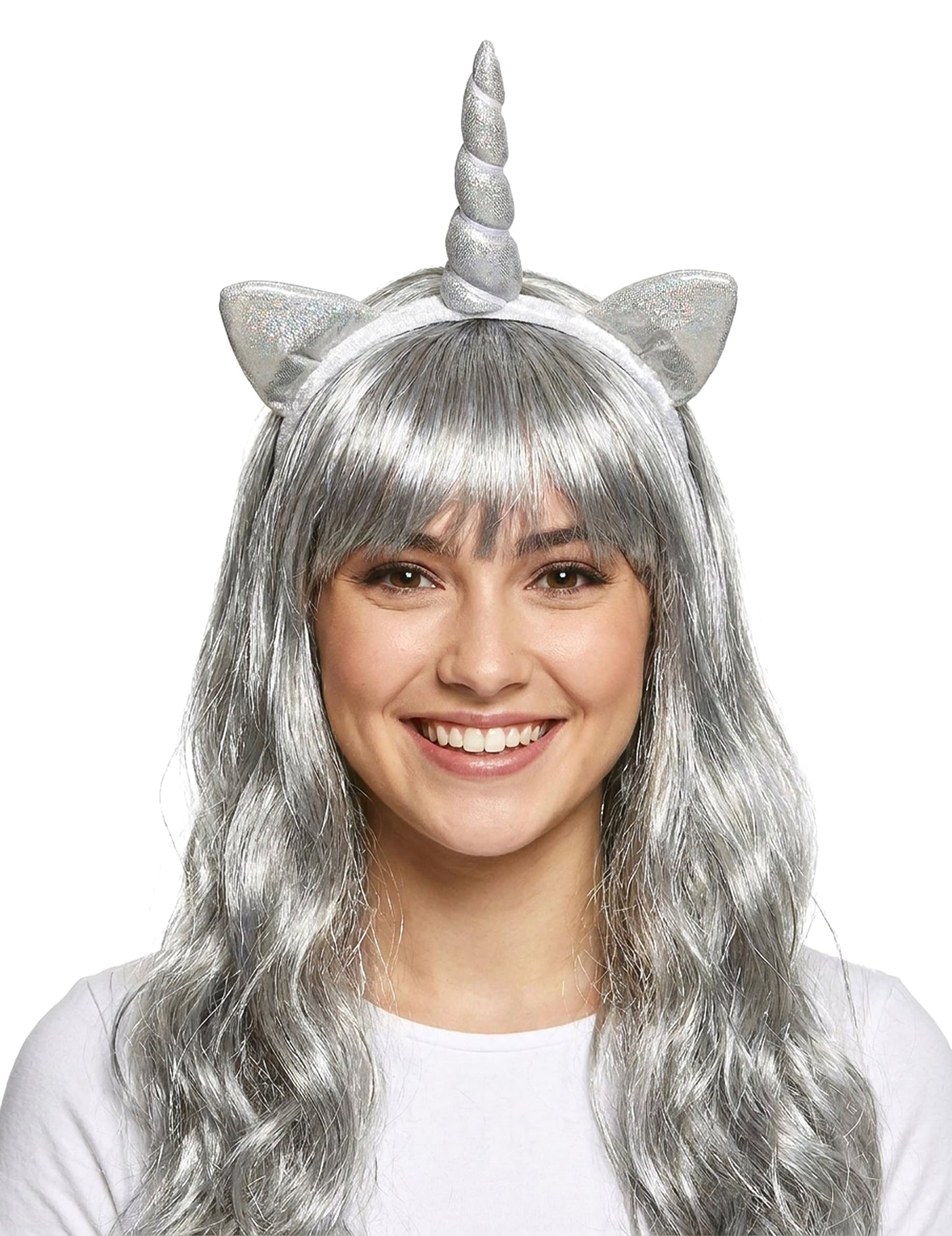 Banda de unicorn de argint cu urechi adulte