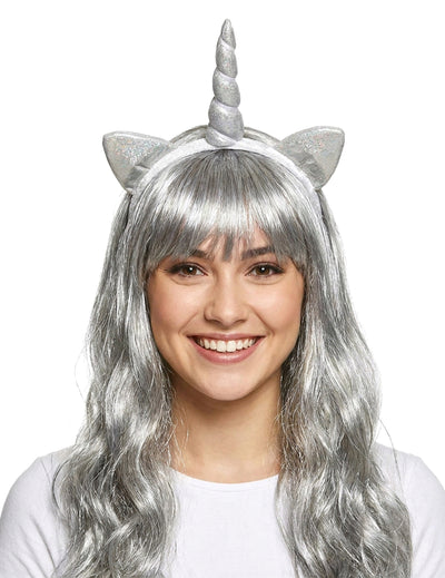 Banda de unicorn de argint cu urechi adulte