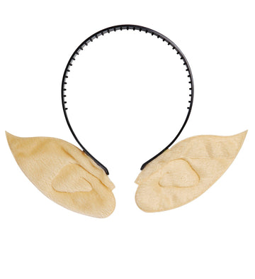Serre-tête oreilles d'elfe pour adulte beige et noir