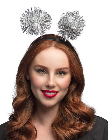 Bandita cu pompon argintiu pentru adulti