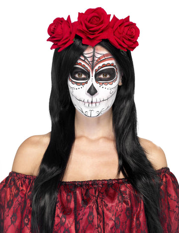 Banda de cap roz roșu pentru adulți