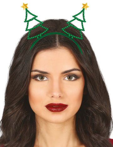 Bandă de păr cu strasuri pentru brad de Crăciun pentru adulți