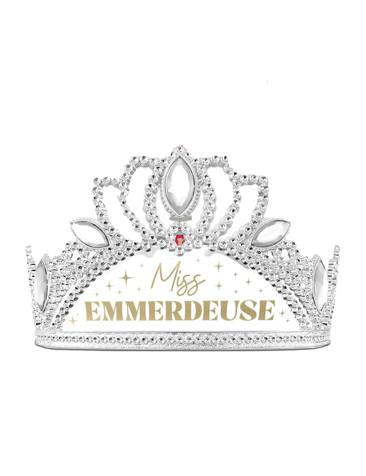 Detaliu al diademei din setul accesorii miss enervantă eșarfă și diademă