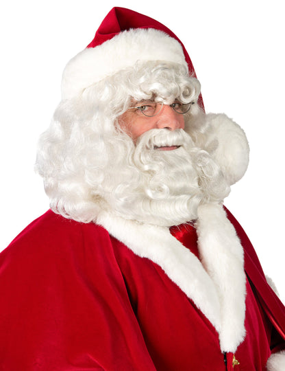 Set de lux cu barbă și perucă Moș Crăciun din Laponia