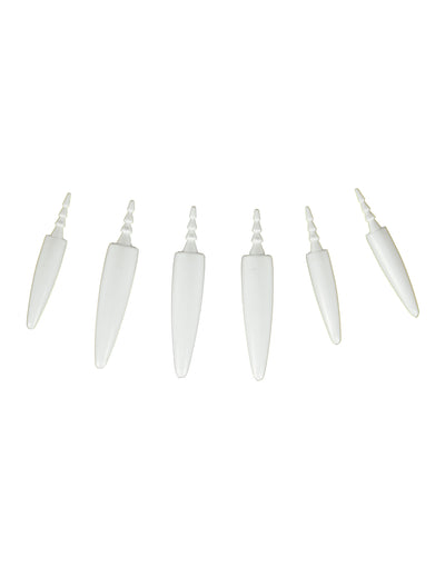 Set de 20 dents pour citrouille blanches en plastique