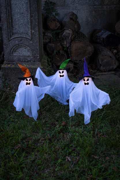 Set de 3 fantome luminoase cu mize 68 cm