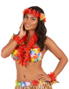 Set floral Hawaï rouge adulte