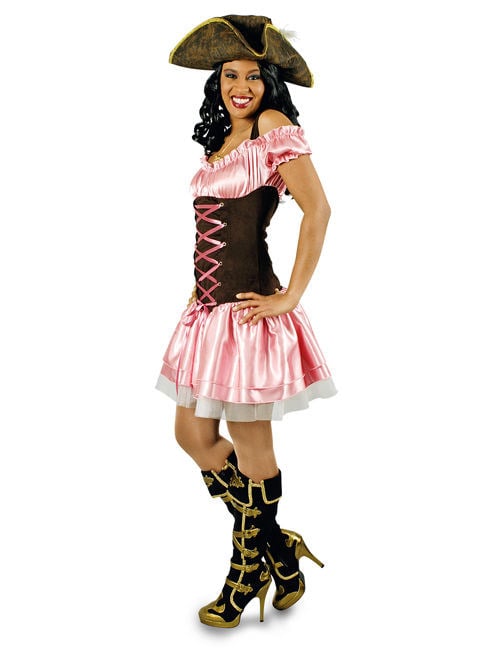 Costum de pirați roz maro feminin