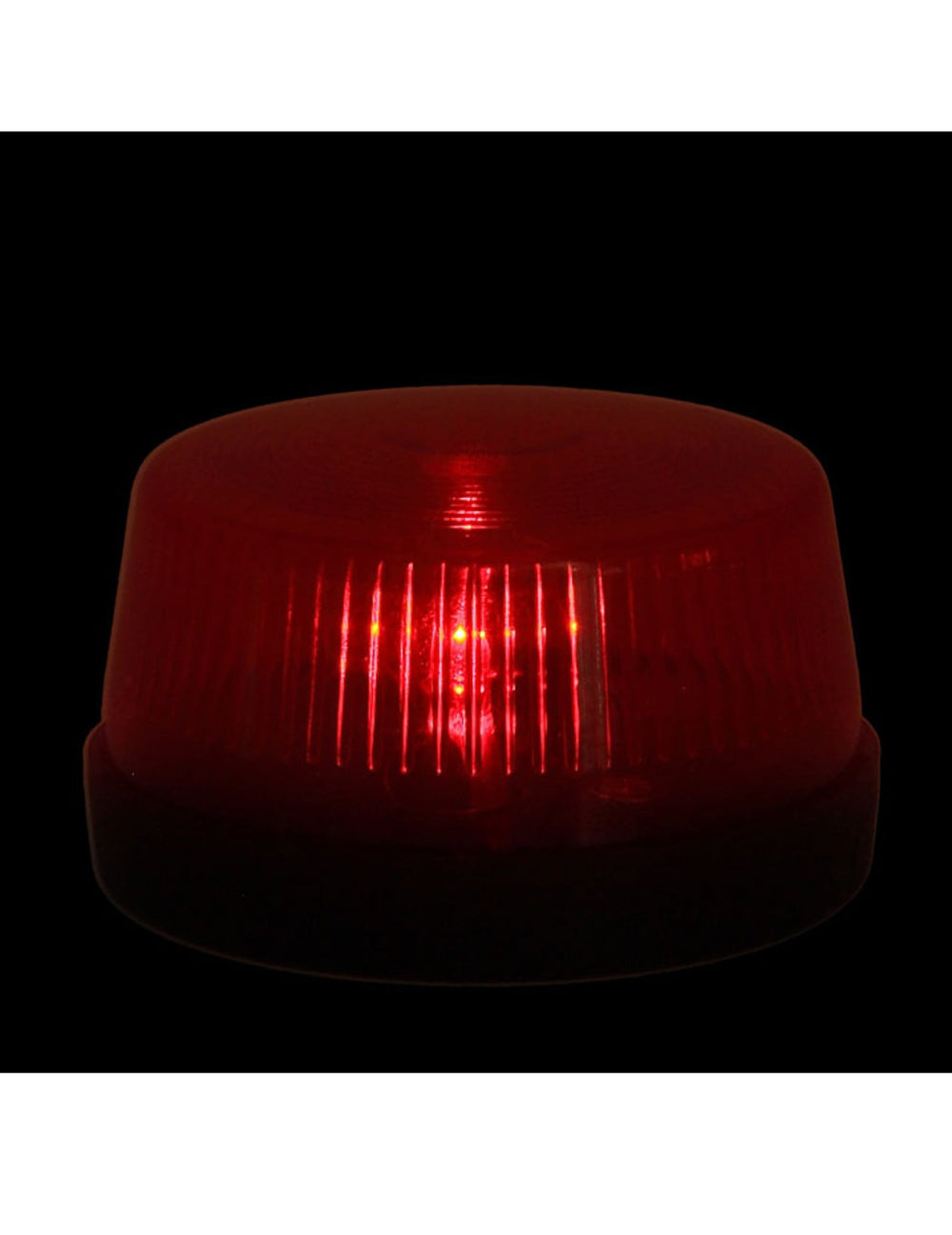 Effet lumineux rouge en fonctionnement de la sirène lumineuse et sonore pour fête
