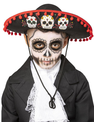 Copil Sombrero Dia de los Muertos