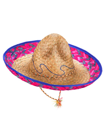 Granița mexicană roz sombrero și adult albastru