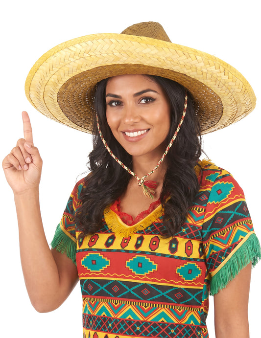 Adult galben sombrero mexican