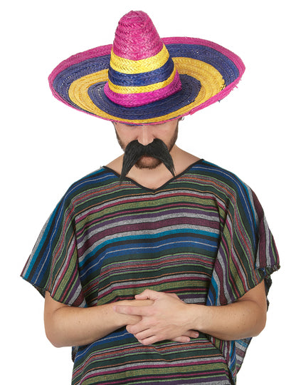 Sombrero multicolor de paie pentru adulți
