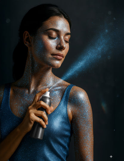 Spray Blue Glitter Body 75 ml