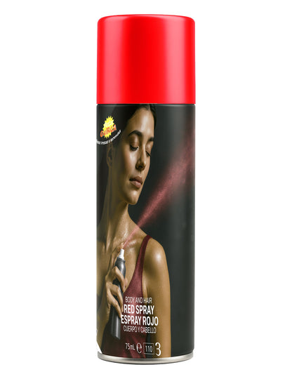 Spray de sclipici roșu pentru corp 75 ml
