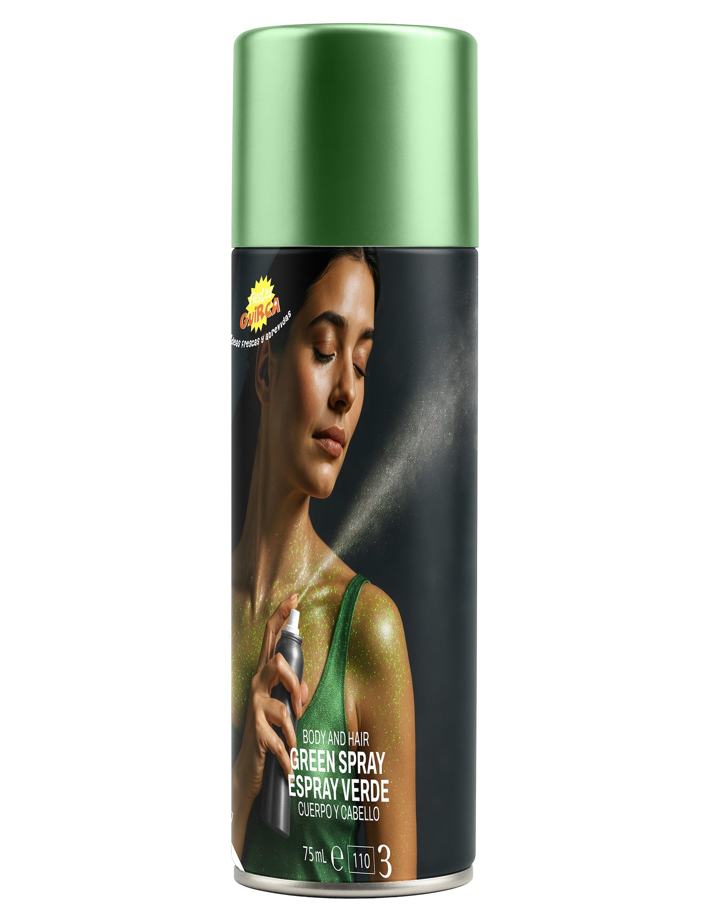 Glitter Body Spray Green 75 ml