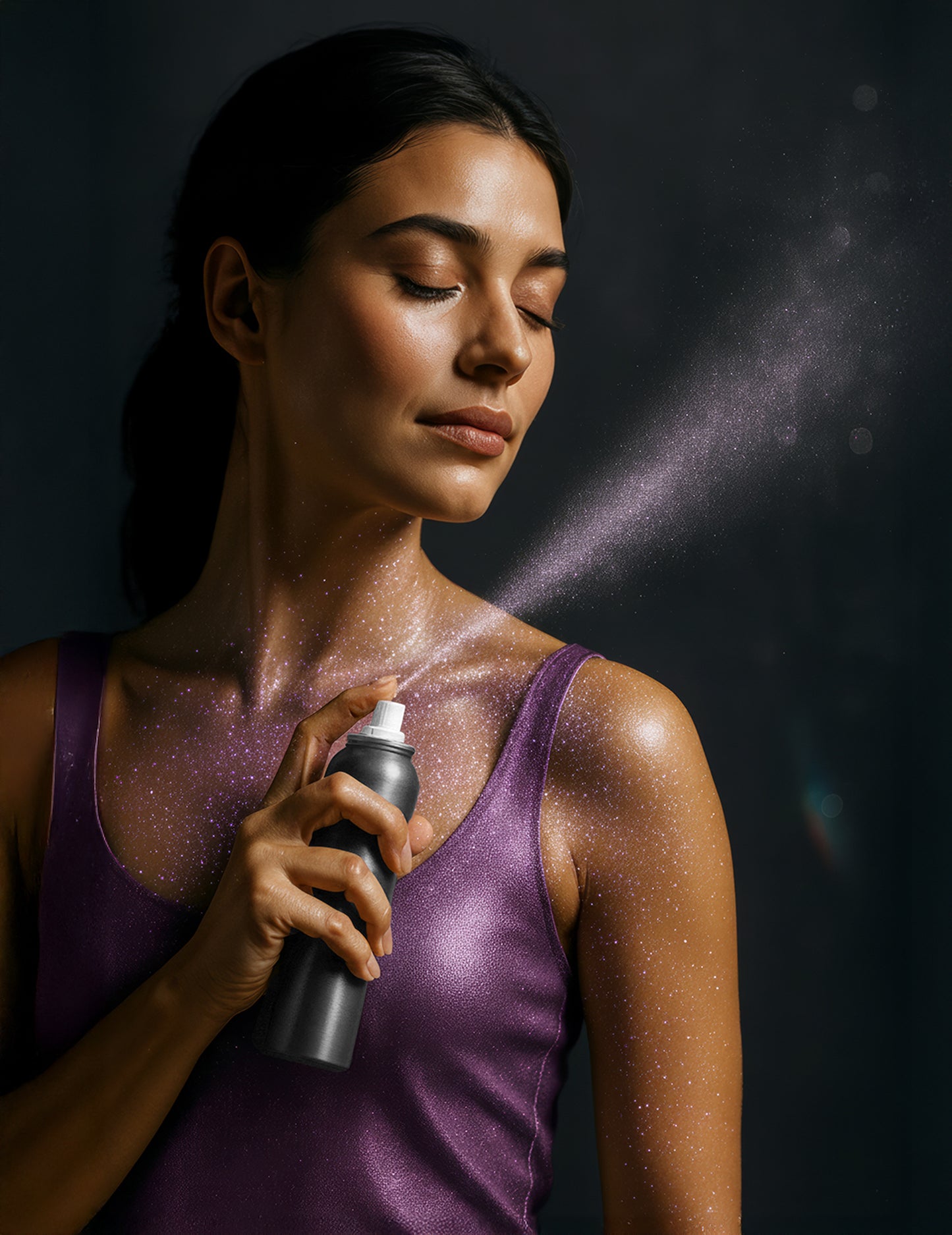 Spray Purple Body Glitter 75 ml