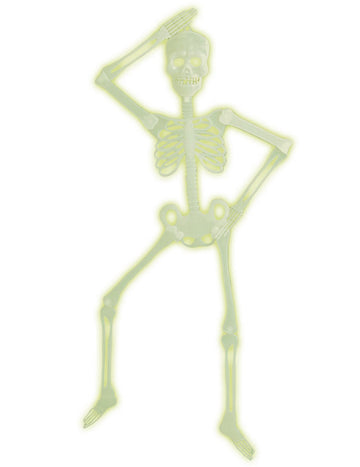 Halloween fosforescent cu schelet articulat 92 cm