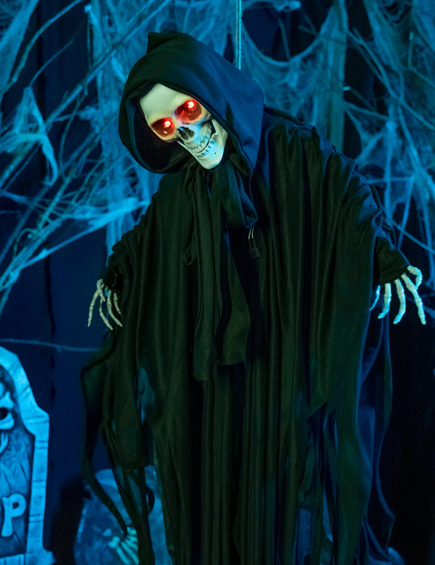 Schelet de Halloween ușor, sunet și animat de Halloween 90 cm