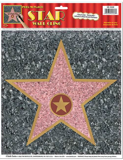 Decorațiune murală stea Walk of Fame pentru petrecere roz și aurie personalizabilă