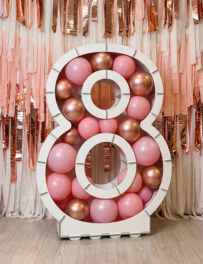 Structura albă a figurii pentru baloane de 64 cm