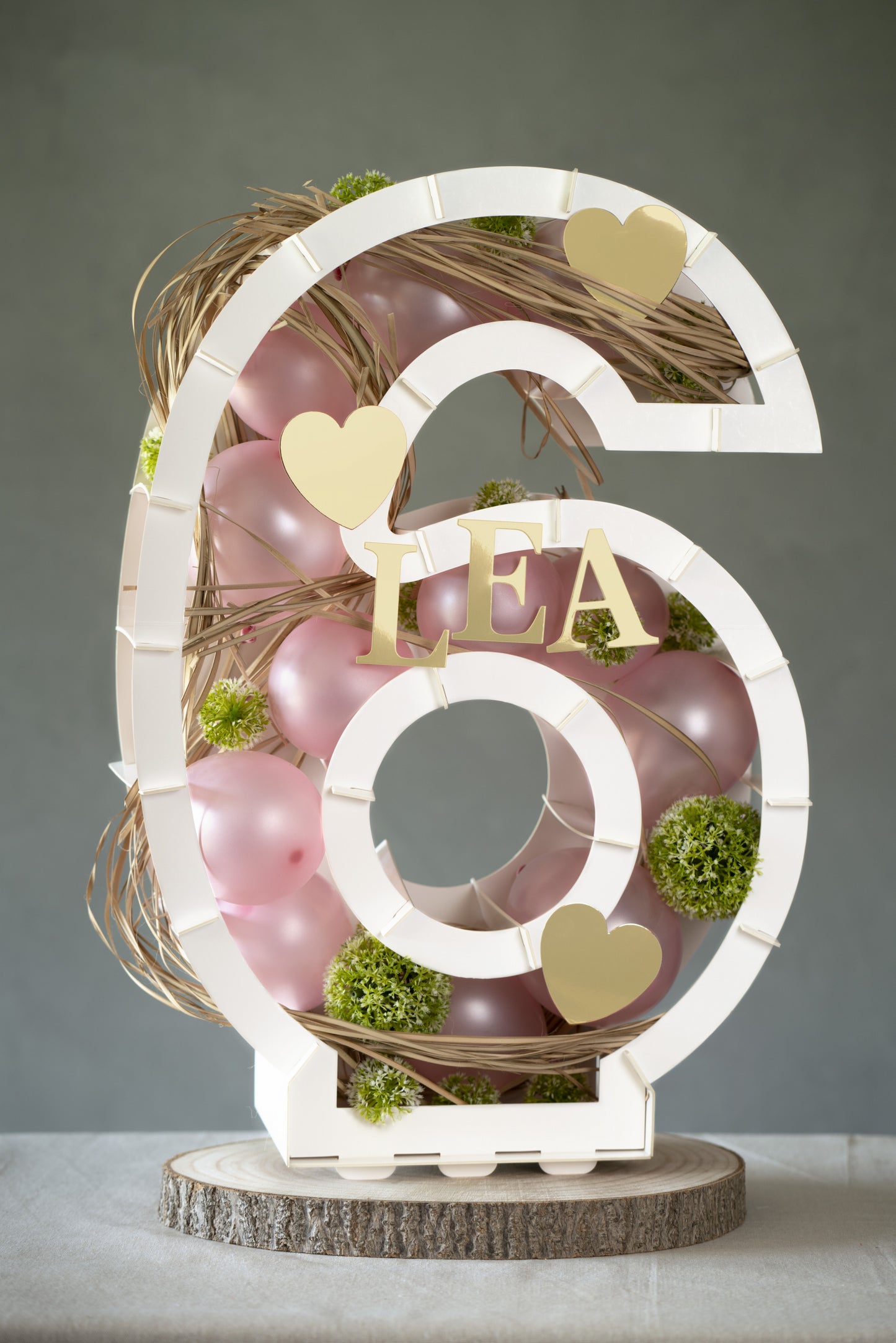 Structura albă a figurii pentru baloane de 64 cm