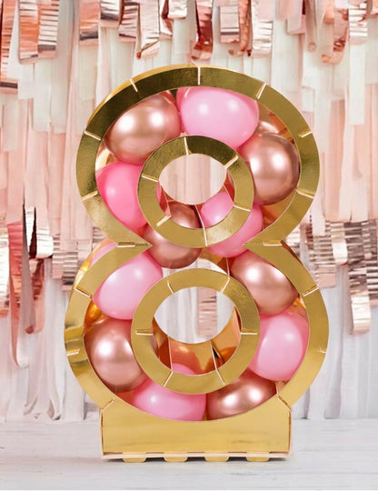 Structura numerelor aurii pentru baloane 64 cm carton