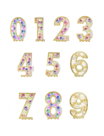 Structura numerelor aurii pentru baloane 64 cm carton